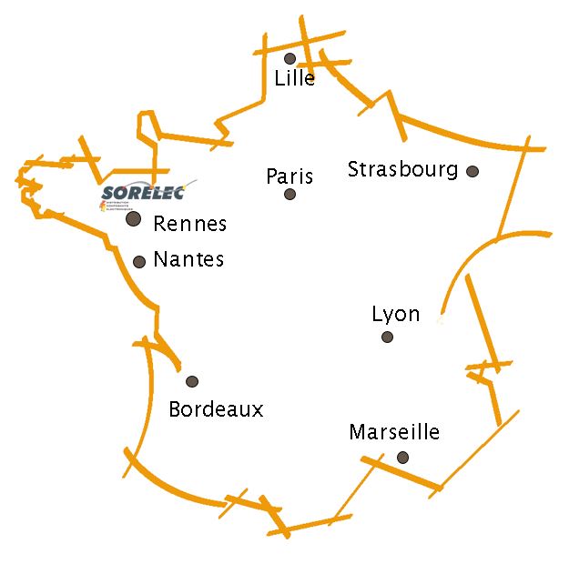 Carte de France Sorelec